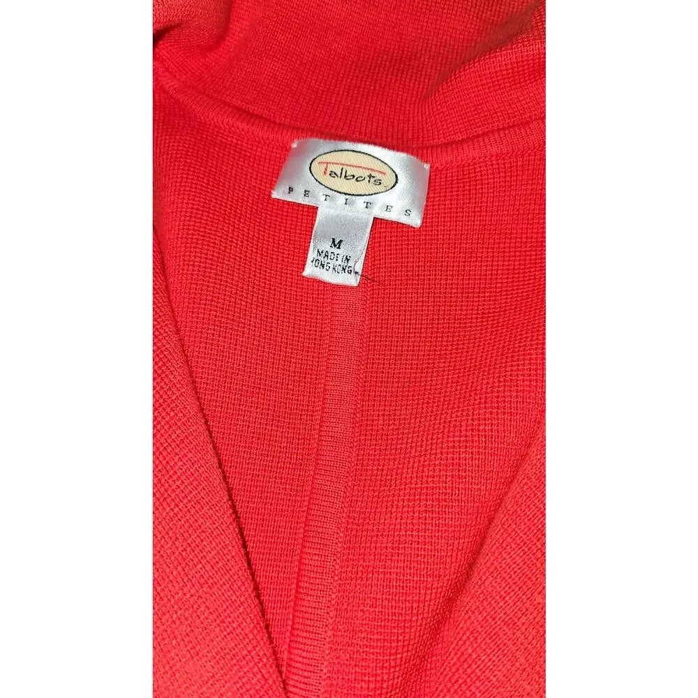 Talbots Jackie Fit Cropped Jacket Blazer Petite Cotton Size M Double Breasted